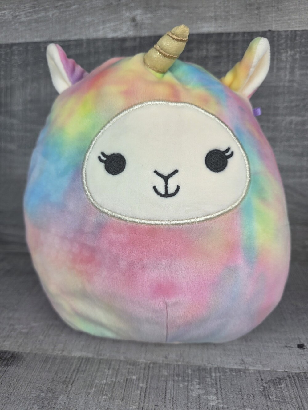 Squishmallows 8" Llamacorn LUCY-MAY Llama Unicorn Tie Dye Rainbow Plush b109